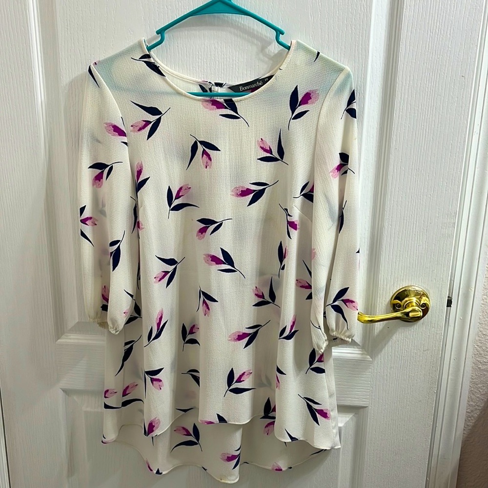 It’s a flowery shirt which is great for evening events.